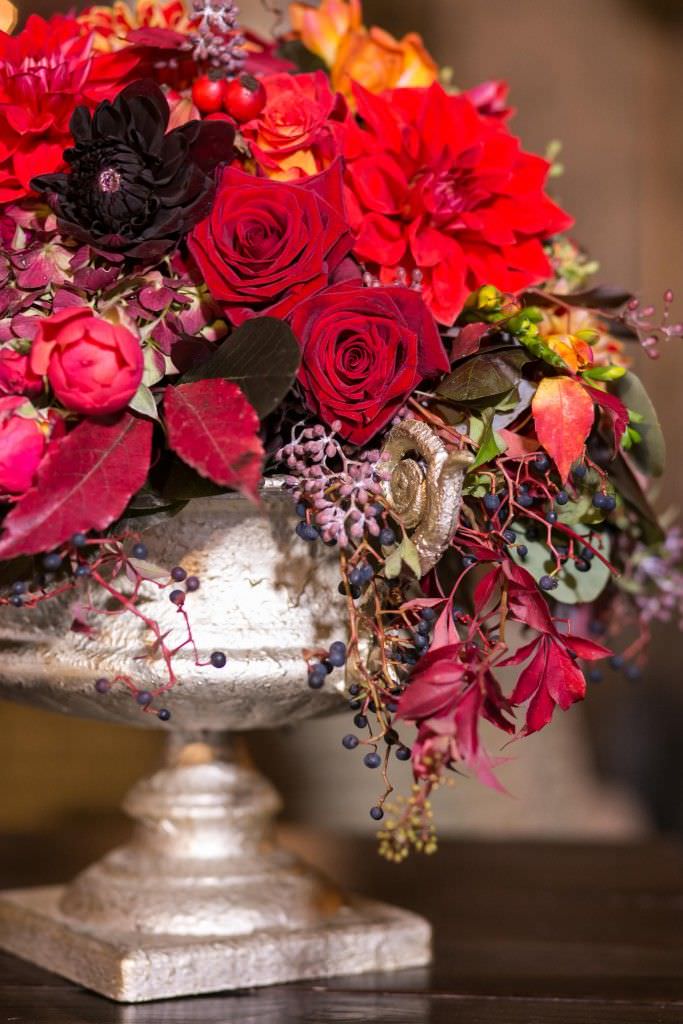 Hochzeitsblumen in Rot