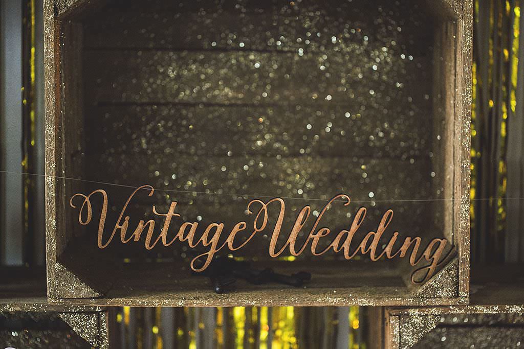 Vintage Wedding Dekoschriftzug