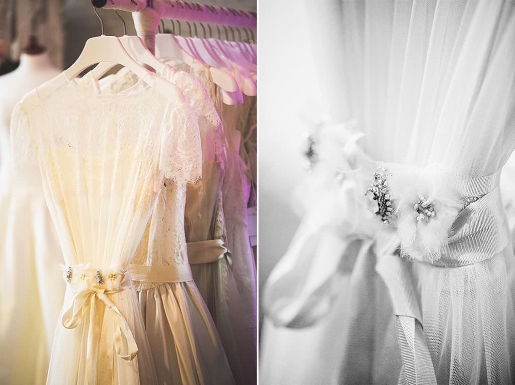 Vintage Stil Brautkleider mit Spitze und Schmuckverzierungen