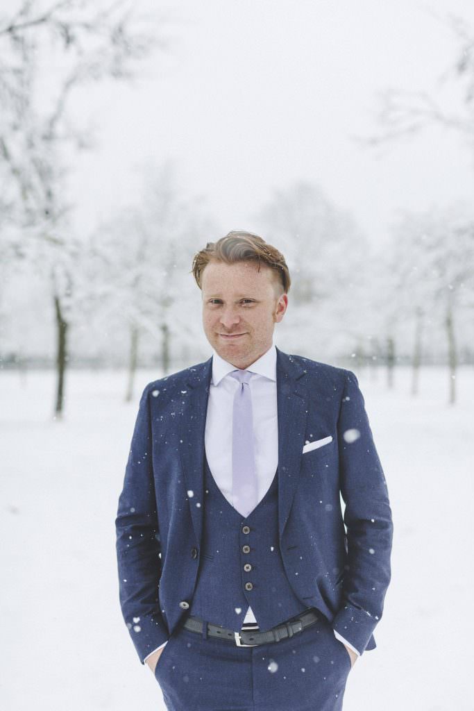 Hochzeit im Winter mit Hochzeitsfotos im Schnee