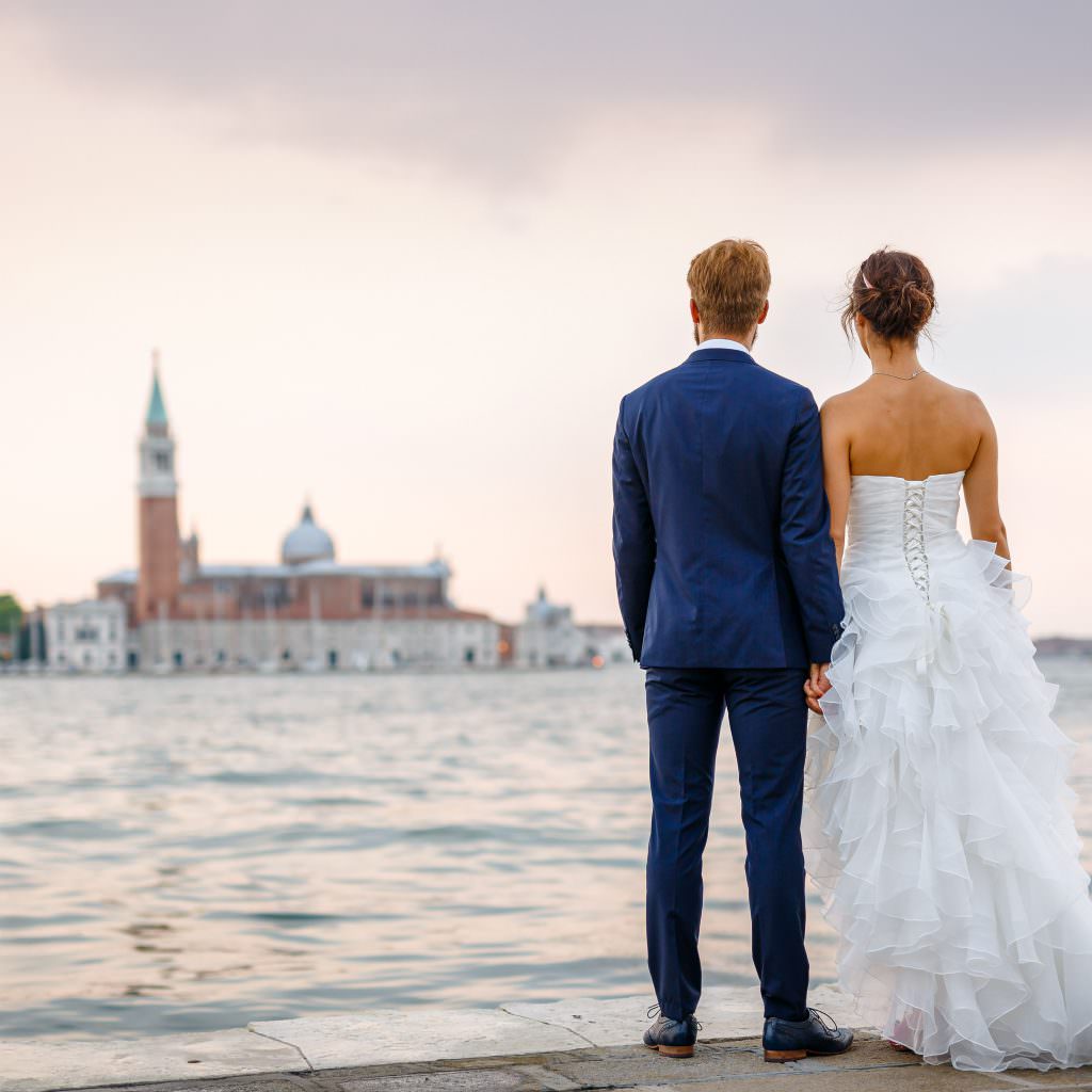 Brautpaar in Venedig auf Hochzeitsreise