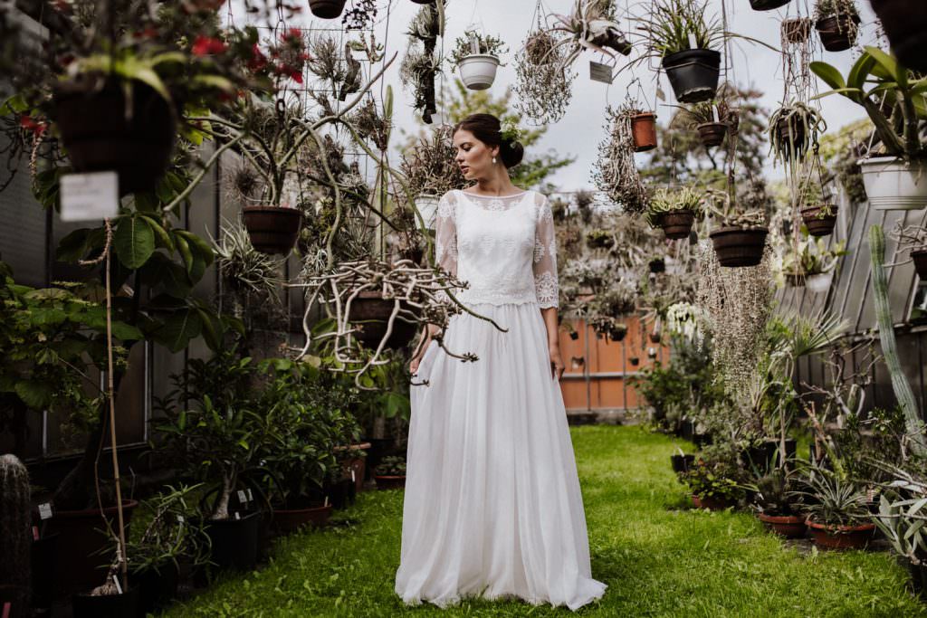 Brautmodendesignerin Claudia Heller aus Köln bietet auch vegane Brautkleider an