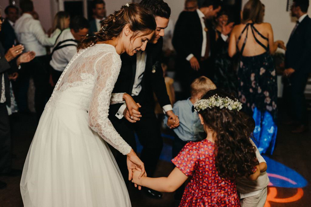 Hochzeitsparty bei einer Hochzeitsfeier in der Auermühle in Ratingen